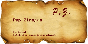 Pap Zinajda névjegykártya